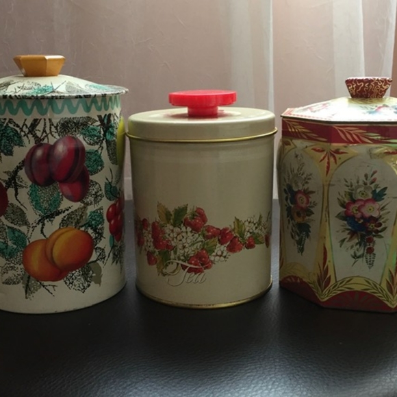 Mixed Lot of 9 Decorative Tin Cans - Picture 3 of 6